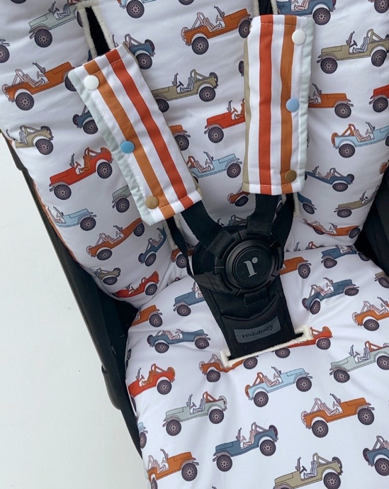 Jeeps with Stripes - Custom Order - Made to fit or Universal Pram Liner